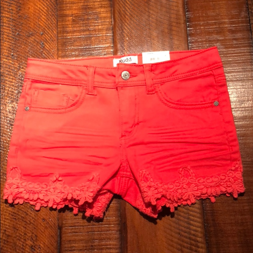 Girl’s Coral denim shorts